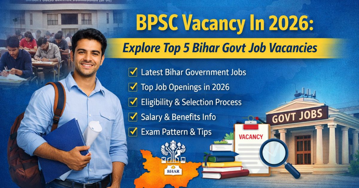 BPSC Vacancy In 2026: Explore Top 5 Bihar Govt Job Vacancies
