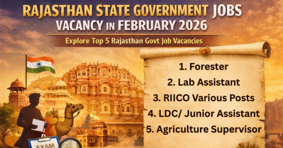 Rajasthan State Government Jobs Vacancy In February 2026: Explore Top 5 Rajasthan Govt Job Vacancies