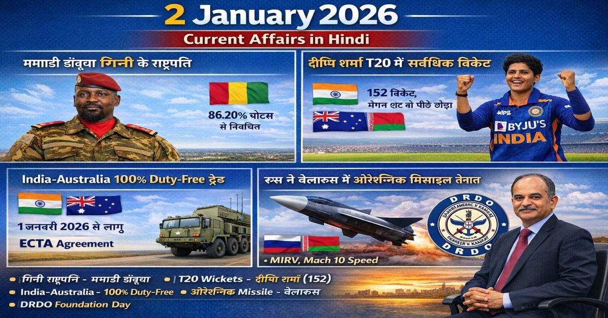 2 January 2026 Current Affairs