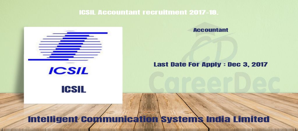 ICSIL Accountant recruitment 2017-18. logo