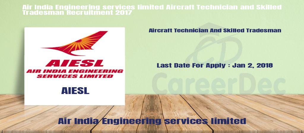Air India Engineering services limited Aircraft Technician and Skilled Tradesman Recruitment 2017 logo