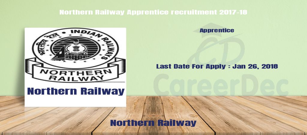 Northern Railway Apprentice recruitment 2017-18 logo