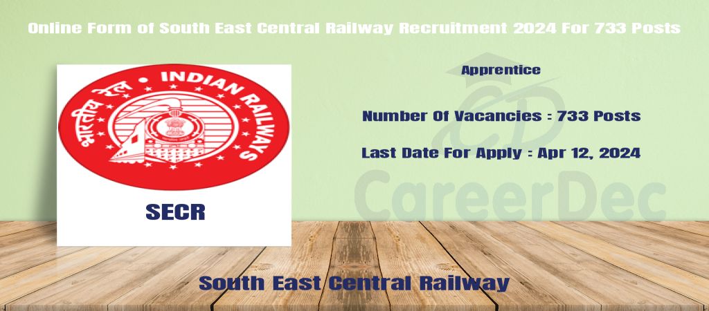 Online Form of South East Central Railway Recruitment 2024 For 733 Posts logo