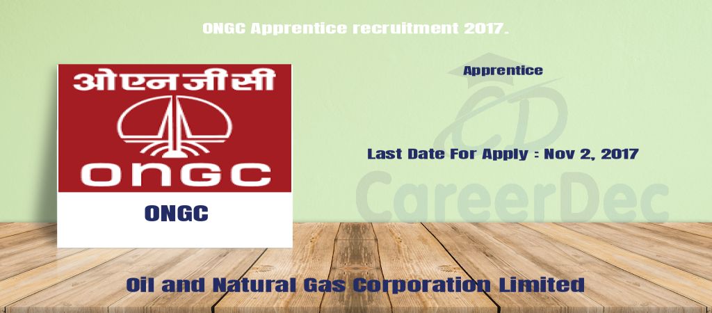 ONGC Apprentice recruitment 2017. logo