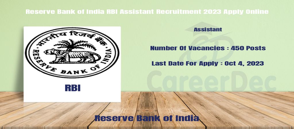 Reserve Bank of India RBI Assistant Recruitment 2023 Apply Online logo