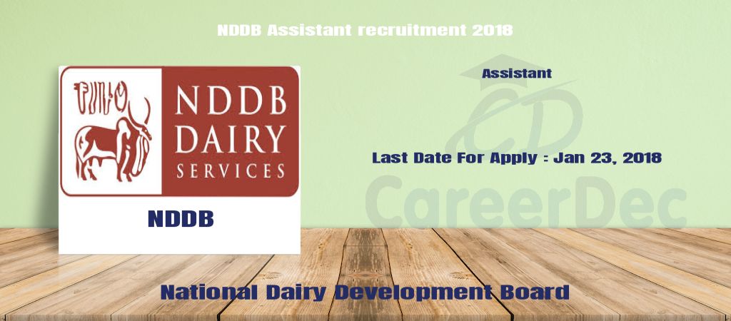 NDDB Assistant recruitment 2018 logo