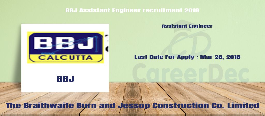 BBJ Assistant Engineer recruitment 2018 logo