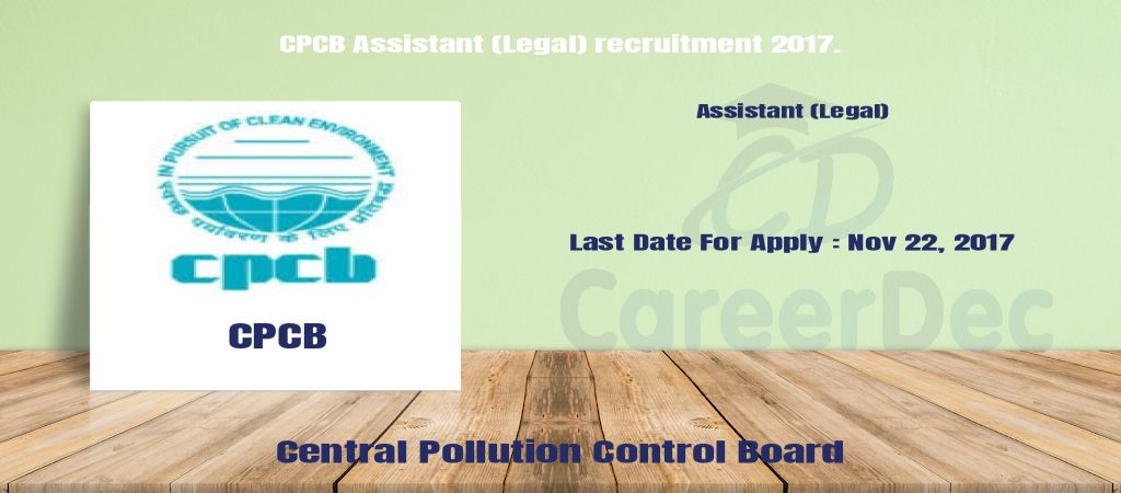 CPCB Assistant (Legal) recruitment 2017. logo