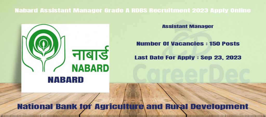 Nabard Assistant Manager Grade A RDBS Recruitment 2023 Apply Online logo