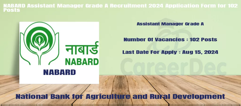 NABARD Assistant Manager Grade A Recruitment 2024 Application Form for 102 Posts logo