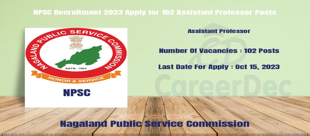 NPSC Recruitment 2023 Apply for 102 Assistant Professor Posts logo
