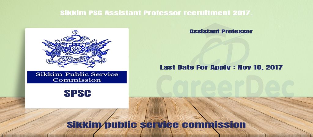 Sikkim PSC Assistant Professor recruitment 2017. logo