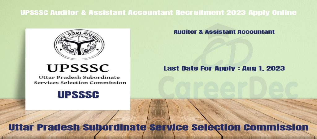UPSSSC Auditor & Assistant Accountant Recruitment 2023 Apply Online logo
