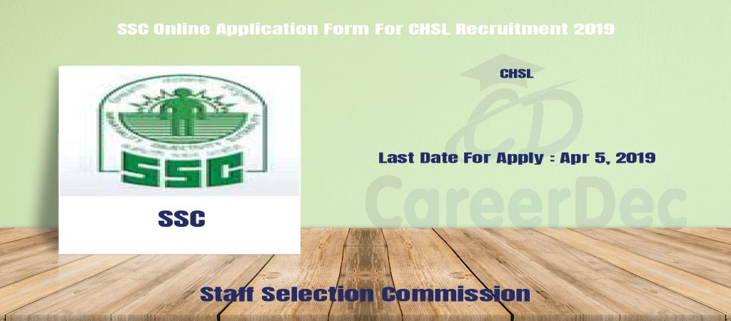 SSC Online Application Form For CHSL Recruitment 2019 logo