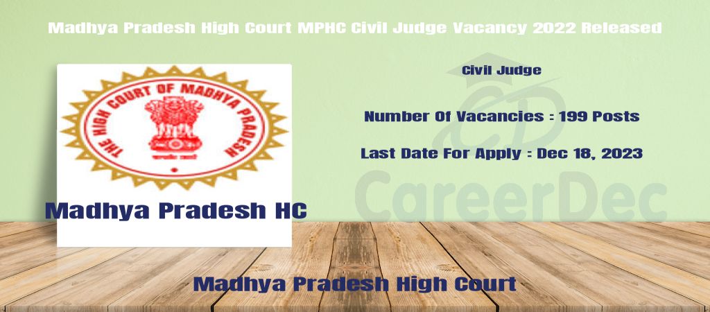 Madhya Pradesh High Court MPHC Civil Judge Vacancy 2022 Released logo