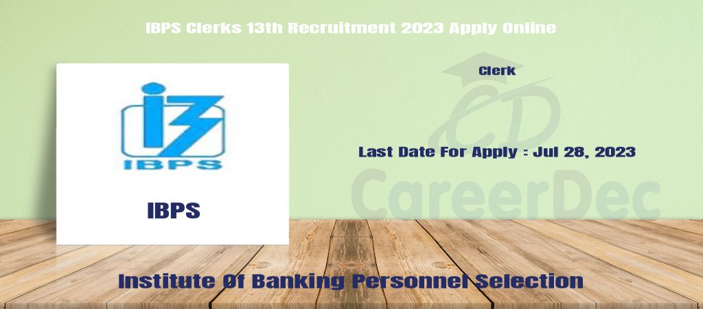 IBPS Clerks 13th Recruitment 2023 Apply Online logo