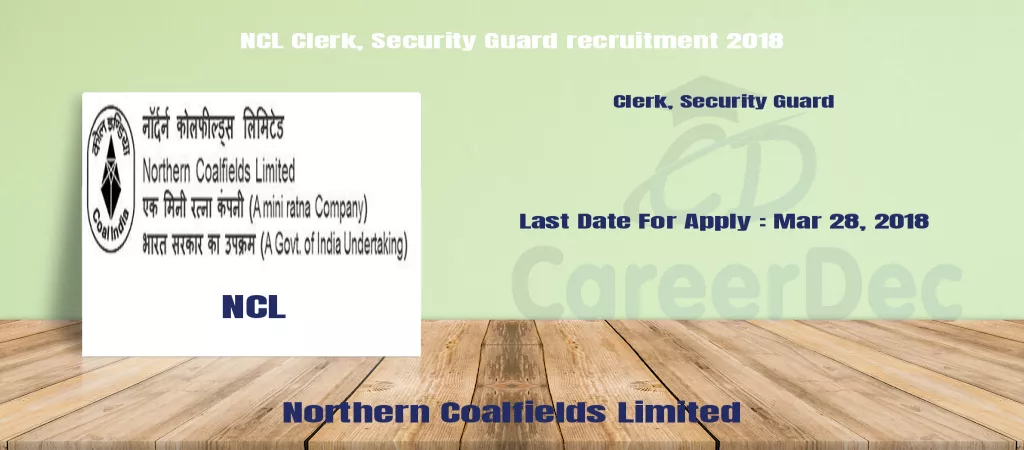 NCL Clerk, Security Guard recruitment 2018 logo