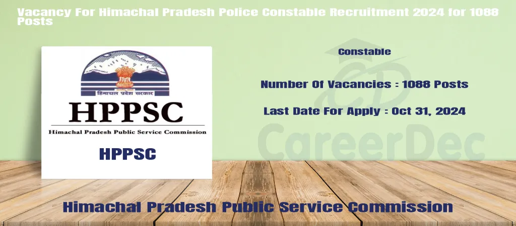 Vacancy For Himachal Pradesh Police Constable Recruitment 2024 for 1088 Posts logo