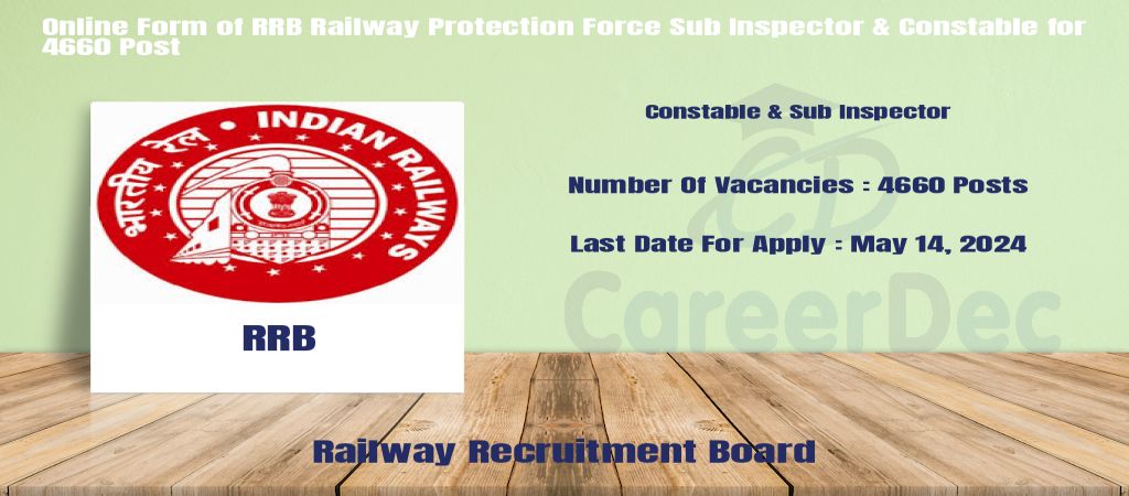 Online Form of RRB Railway Protection Force Sub Inspector & Constable for 4660 Post logo
