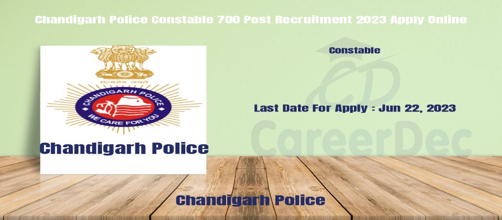 Chandigarh Police Constable 700 Post Recruitment 2023 Apply Online logo