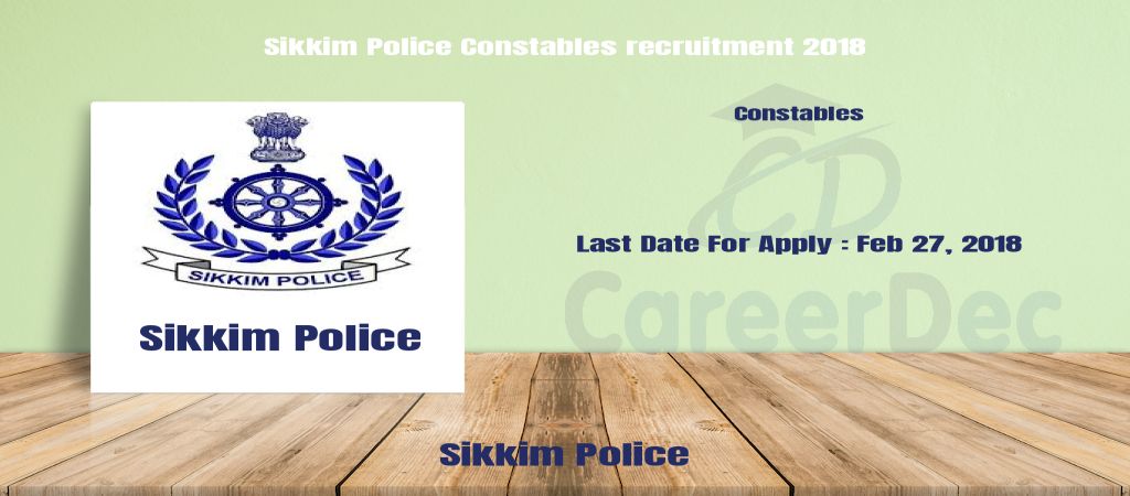 Sikkim Police Constables recruitment 2018 logo