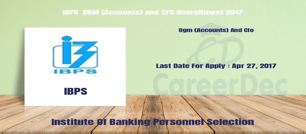 IBPS DGM (Accounts) and CFO Recruitment 2017 logo