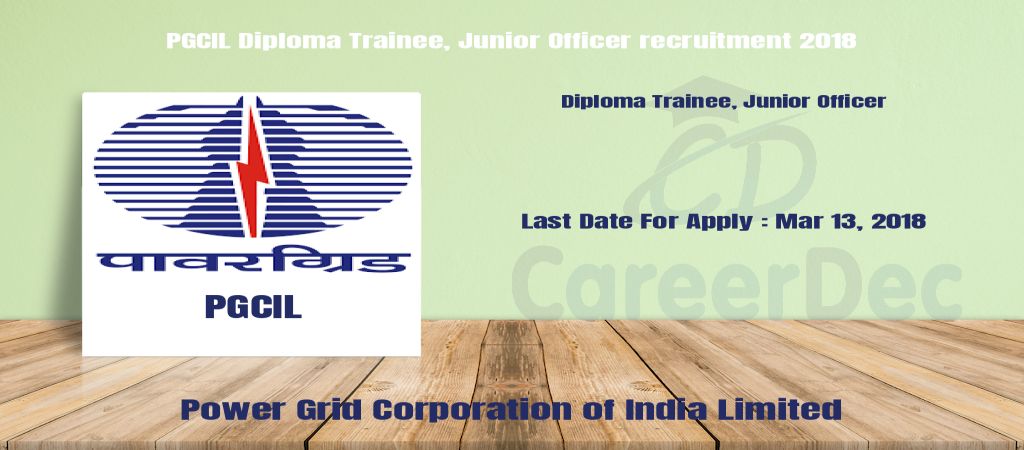 PGCIL Diploma Trainee, Junior Officer recruitment 2018 logo