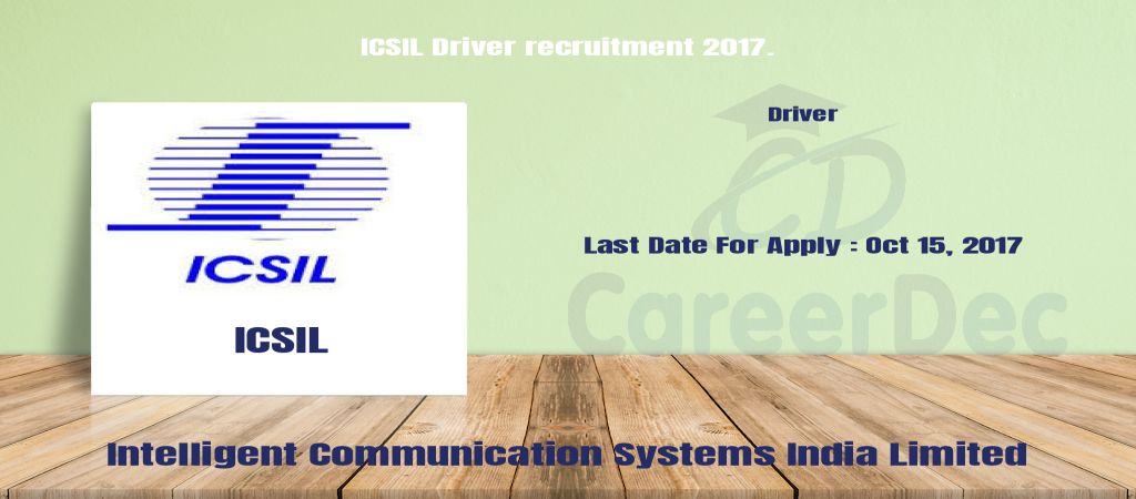 ICSIL Driver recruitment 2017. logo