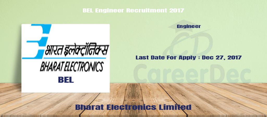 BEL Engineer Recruitment 2017 logo