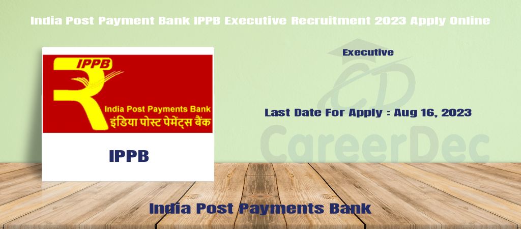 India Post Payment Bank IPPB Executive Recruitment 2023 Apply Online logo