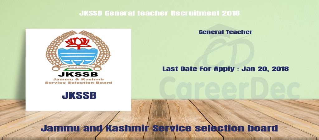 JKSSB General teacher Recruitment 2018 logo
