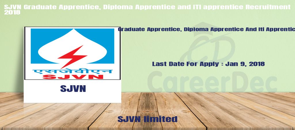 SJVN Graduate Apprentice, Diploma Apprentice and ITI apprentice Recruitment 2018 logo