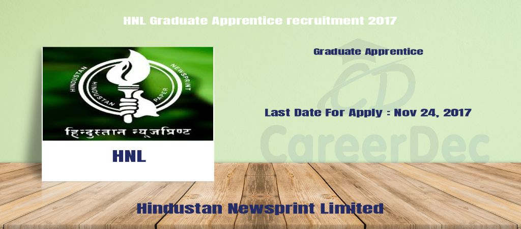 HNL Graduate Apprentice recruitment 2017 logo