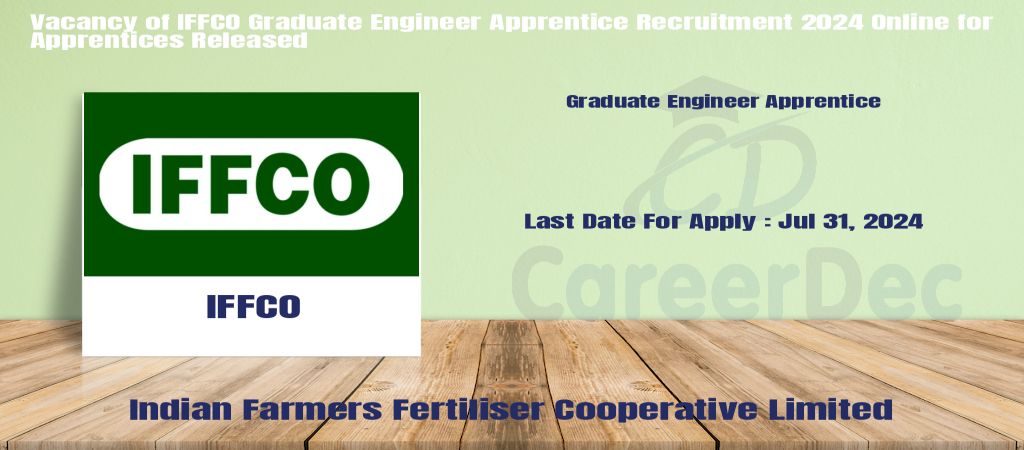 Vacancy of IFFCO Graduate Engineer Apprentice Recruitment 2024 Online for Apprentices Released logo