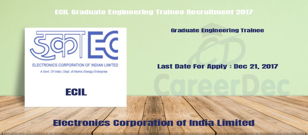 ECIL Graduate Engineering Trainee Recruitment 2017 logo