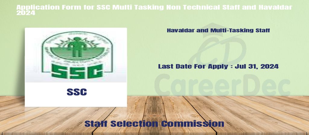 Application Form for SSC Multi Tasking Non Technical Staff and Havaldar 2024 logo