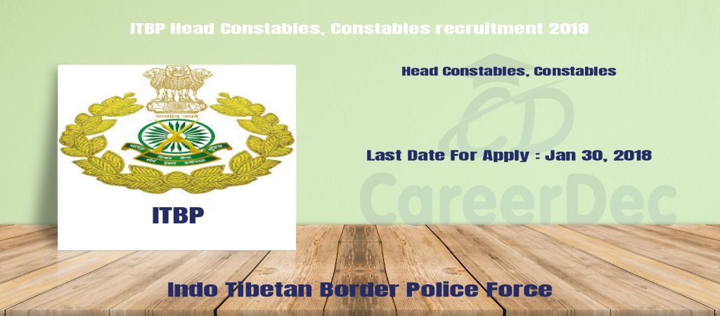 ITBP Head Constables, Constables recruitment 2018 logo