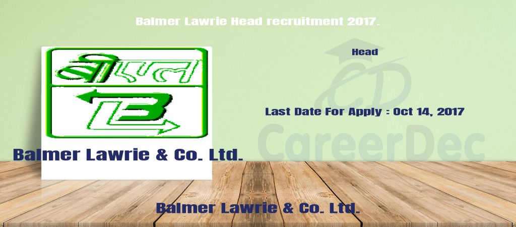 Balmer Lawrie Head recruitment 2017. logo