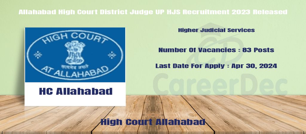 Allahabad High Court District Judge UP HJS Recruitment 2023 Released logo