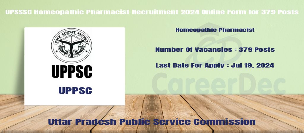 UPSSSC Homeopathic Pharmacist Recruitment 2024 Online Form for 379 Posts logo