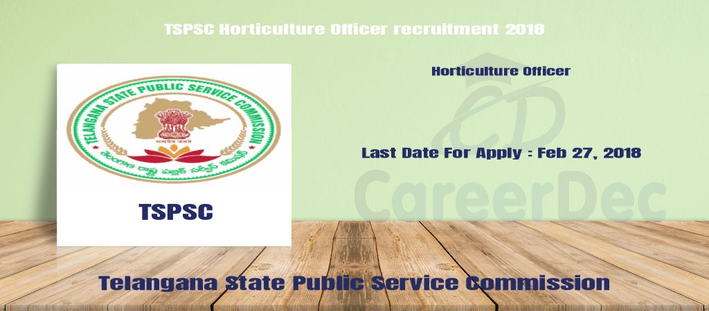 TSPSC Horticulture Officer recruitment 2018 logo