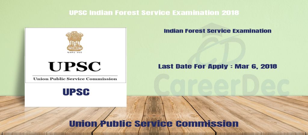 UPSC Indian Forest Service Examination 2018 logo