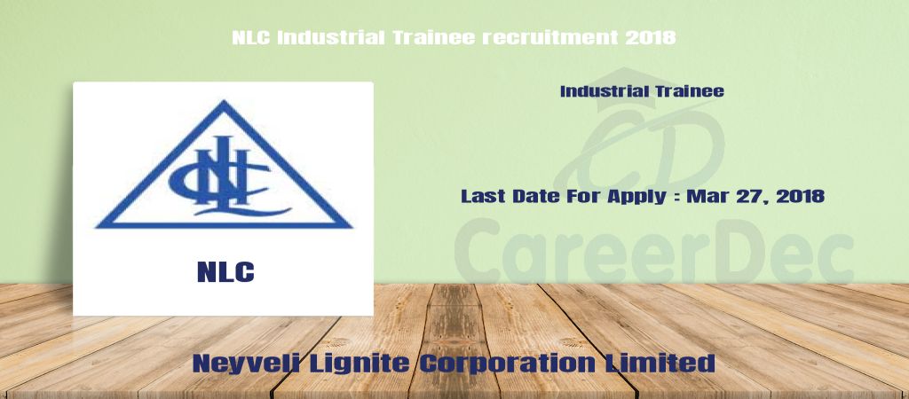 NLC Industrial Trainee recruitment 2018 logo