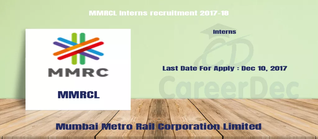 MMRCL Interns recruitment 2017-18 logo