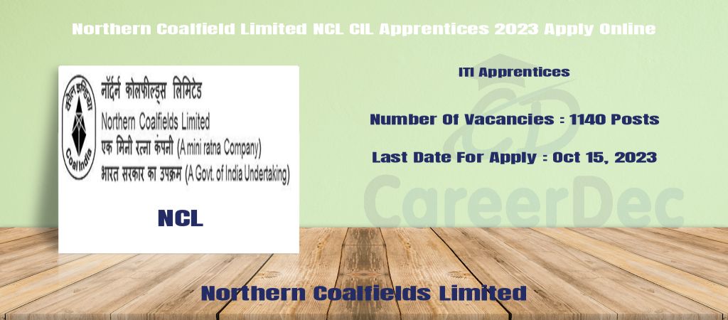Northern Coalfield Limited NCL CIL Apprentices 2023 Apply Online logo