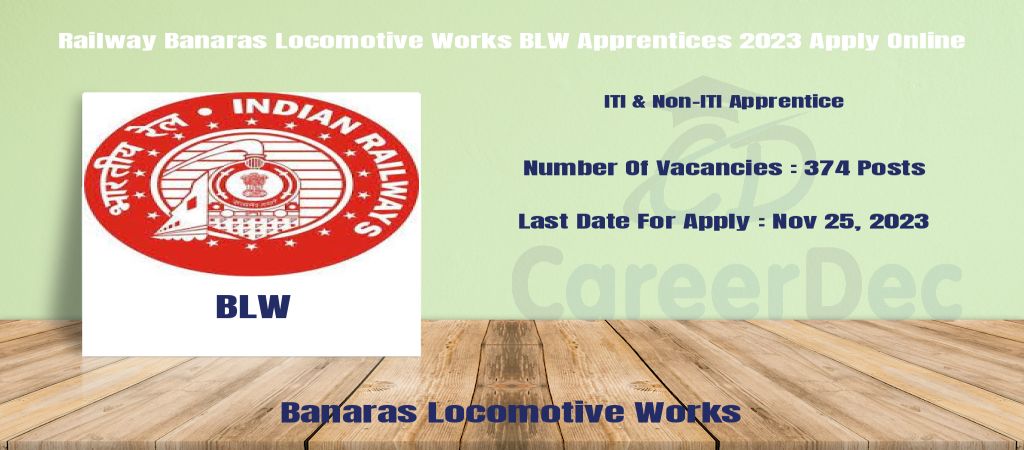 Railway Banaras Locomotive Works BLW Apprentices 2023 Apply Online logo
