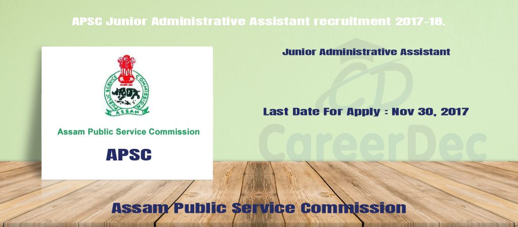 APSC Junior Administrative Assistant recruitment 2017-18. logo