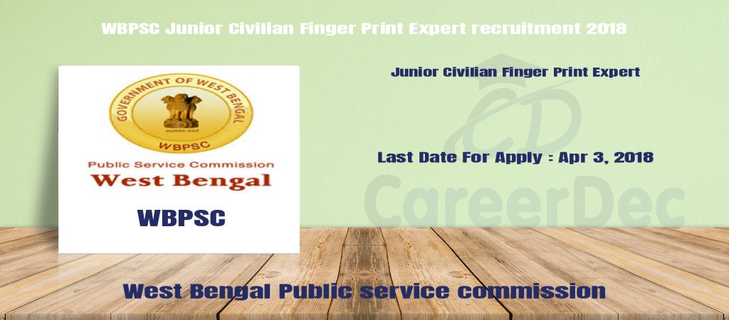 WBPSC Junior Civilian Finger Print Expert recruitment 2018 logo