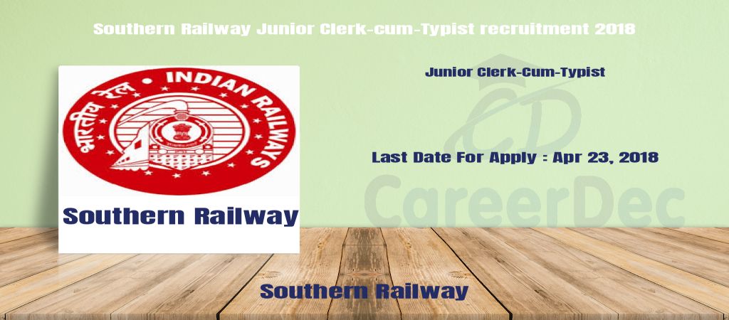 Southern Railway Junior Clerk-cum-Typist recruitment 2018 logo