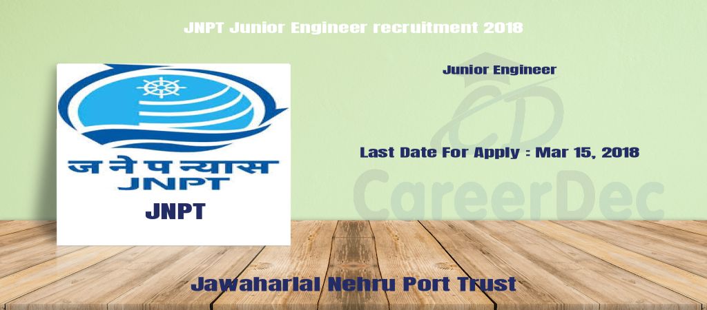 JNPT Junior Engineer recruitment 2018 logo